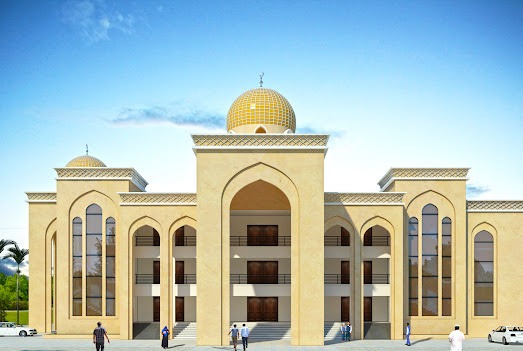 Institutional building with Islamic architectural details