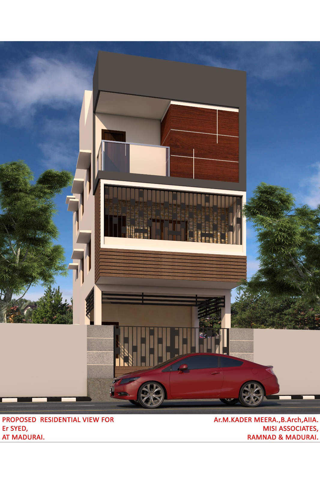 Contemporary narrow plot home