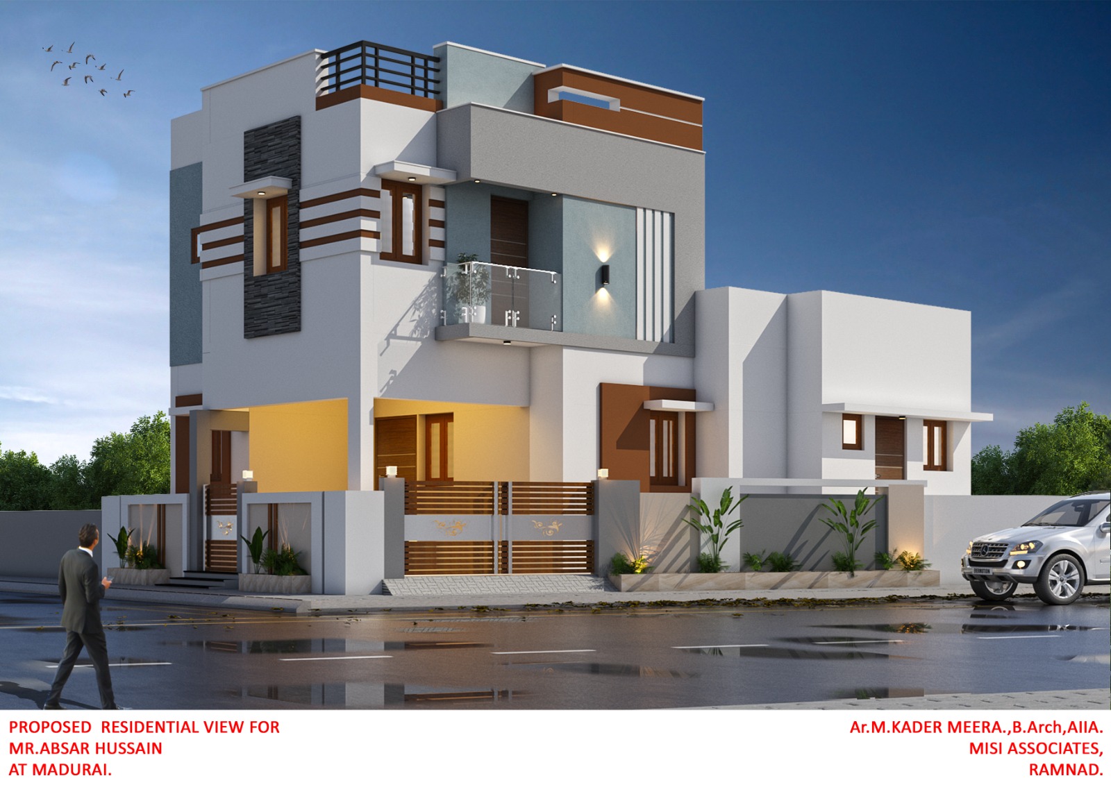 Contemporary geometric residence